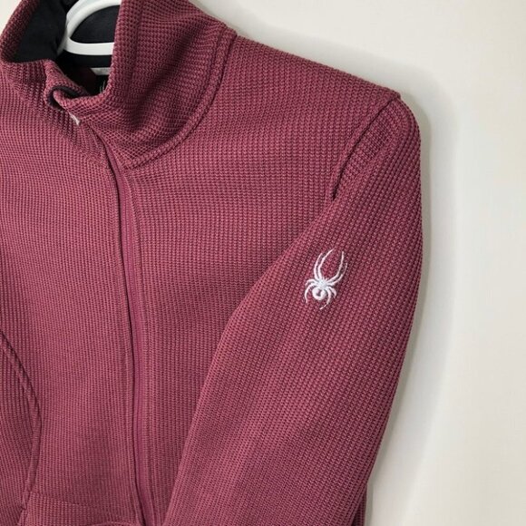 SPYDER Endure Maroon Full Zip Stryke Fleece Jacket Size  Small - Picture 2 of 8